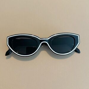 REVOLVE Black and White Cat Eye Sunglasses